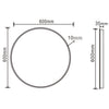 Round LED Illuminated Bathroom Mirror with Warm White Lights Touch IP44 Demister