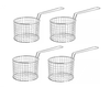Round Mini Chip Pan Fryer Fries Serving Baskets With Handle Serving Dish