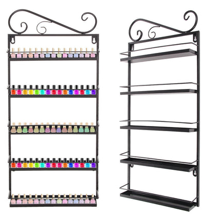 5 Tier Shop Home Nail Polish Display Shelf Wall Mounted Organizer Rack UK