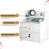 White Bedside Table Drawer Cabinet Small Side End Table Nightstand Storage Shelf