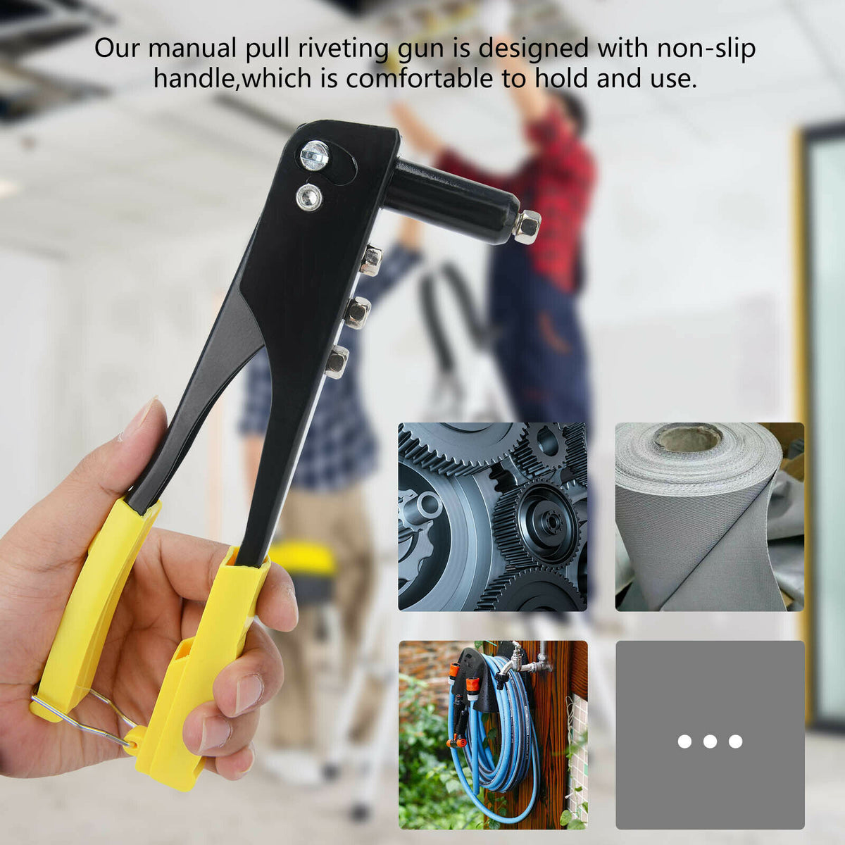 New Pop Rivet Gun With 60 Rivets 4 Heads Pvc Handle And Safety Catch ...
