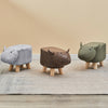 Animal Footstools Upholstered Ottoman Cushion Padded Seat Rest Stool Pouffe Gift