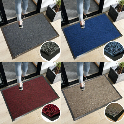 Heavy Duty Barrier Door Mat Rug Non Slip Washable Large Small Hard Dirt Trapper