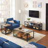 Large Industrial TV Cabinet Vintage Media Storage Unit Rustic Home Console Table