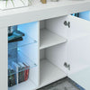 TV Unit Cabinet Stand Sideboard Cupboard Matt Body & High Gloss Door LED Lights