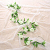 16Heads Artificial Faux Silk Flower Rose Leaf Garland Vine Home Party Decor 7Ft