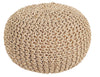 100% Cotton Two-Tone Double Knitted Braided Pouffe Stool Cushion, In 5 Colours