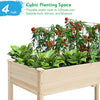 Large 47" Raised Vegetable Planter Box Heavy Duty Wooden Elevated Garden Bed XL