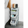 Shabby Chic Bedside Unit Tables Drawers Cabinet + Wicker Storage Wooden Bedroom