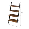 Industrial Ladder Shelving 5 Tier Display Stand Book Shelf Wall Rack Storage