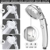 3 Mode Universal High Turbo Pressure Chrome Shower Head Saving Water Bathroom UK