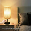 Modern USB Table Lamp Fabric Bedside Table Lamp With Dual USB Charging Ports