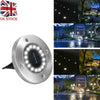 16 LED Solar Powered Flat Lights LED Buried Deck Light Ground Lamp Outdoor Disk