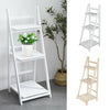3Tier Wooden Ladder Folding Book Shelf Stand Plant Flower Display Shelving Rack