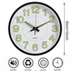 Wall Clock Illuminated / Solid Numerals Silent Retro Chic Decor 12-13inch Clocks