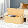 Storage Box Chest With Lid Spacious Collect Cabinet Chipboard -Burlywood
