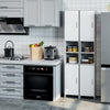 Slim Bathroom Cabinet Tall Narrow Storage Cupboard Wooden Tallboy Floor Standing