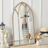 Large Garden Mirror Arch Metal Frame Hanging Wall Mounted Vintage Window Style