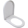Luxury Soft Close Toilet Seat White D Shape WC Bathroom Easy Clean Heavy Duty