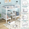 Bunk Beds MULTI FUNCTION Kids Bed 3ft Wooden Storage Bed Frame with Desk Chairs