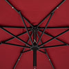 Mondeer 2.7M/3M Garden Parasol Umbrella Round Sun Shade Crank Tilt Red/Beige