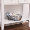 Mondeer White Console Table 2/3 Drawers Wooden Shelf Hallway Storage Side Desk