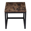 Industrial Retro Wood Bedside Table Sofa End Coffee Table Side Table Metal Frame