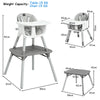 4 in 1 Baby Highchair Infant Feeding Seat Kids Table&Chair Set W/Adjustable Tray