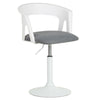 WHITE/GREY FABRIC SWIVEL CHAIR HOME OFFICE FURNITURE/COMPUTER PC DESK