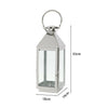 Chrome Glass Designe Large Metal Candle Holder Floor Lantern Hurricane Windproof