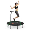 47'' Folding Trampoline Exercise Bouncer W/ Adjustable T-Shaped Handrail