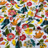 FLOWERS LEAVES SOLD BY BIG FAT QUARTER 50x80cm 100% COTTON FABRIC, CRAFT, SEWING
