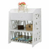 Bedside Table White Wooden Cabinet & Drawer Unit Storage Bedroom Nightstand UK