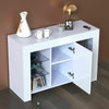 TV Unit Cabinet Stand Sideboard Cupboard Matt Body & High Gloss Door LED Lights