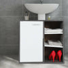 Under Sink Bathroom Cabinet Cupboard Organizer Unit With Door & Storage Shelves