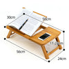 Portable Bamboo Laptop Computer Desk Folding Bed Study Working Table Adjustable