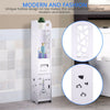 Wooden Bathroom Shelf Cabinet Cupboard White Bedroom Storage Unit Free Standing