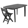 Large Rectangle Collapsible Garden Table Plastic Patio Deck Furniture Outdoor