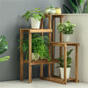 Garden Multi Tier Pine Wood Plant Stand Flower Potted Shelf In & Outdoor Holder