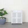3 Tier Shoes Storage Cabinet White Door Organiser Shelf Rack Stand Unit New
