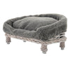 Natural Wicker Pet Bed Handmade Raised Cat Dog Sofa Couch - Cushion Optional