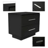 Modern Bedside Table Cabinet Chest of Drawers Nightstand 2 Drawers Bedroom ME