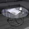 Modern S/Large Round Glass Coffee Table Sofa Side Table Corner End Table Chromed