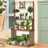 Large 3 Tier Wooden Plant Stand Hanging Flower Pot Shelf Bottom Shoes Rack Tidy