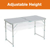 4FT FOLDING CAMPING TABLE ALUMINIUM PICNIC PORTABLE ADJUSTABLE PARTY BBQ OUTDOOR