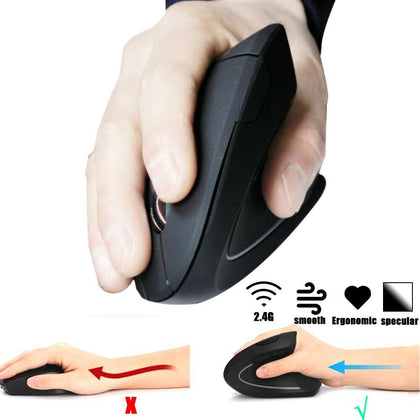 2.4GHz Wireless Ergonomic Design Vertical Optical Mouse Mice for Laptop Computer