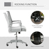 Vinsetto Mesh Home Office Chair Swivel Desk Task w/ Lumbar Back Support, Grey