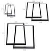 2pcs Industrial Steel Table Legs Box Trapezium X Shape A Frame Bench Coffee Desk