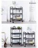 3-4 Tier Fruit Vegetable Rack Storage Cart Deep Trolley Kitchen Food Stand Metal