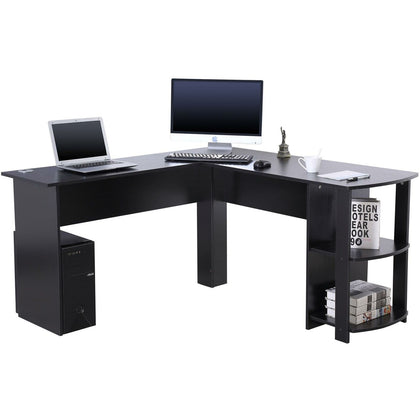 Large Corner Desk with shelves for Home Office - Piranha Furniture Pacu